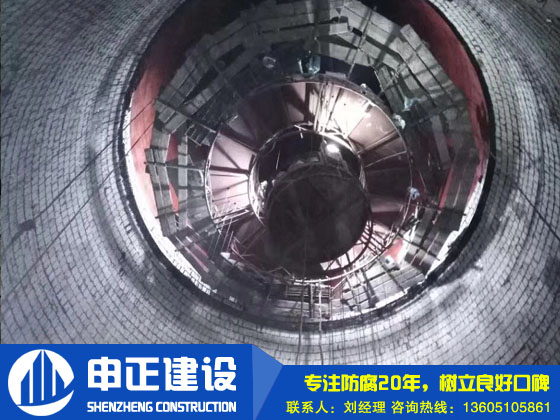 185米煙囪內(nèi)壁貼?；沾纱u